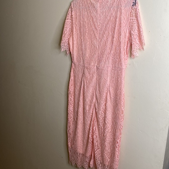 Lace pink cocktail dress very comfortable for an nice brunch outing very. - Picture 3 of 4